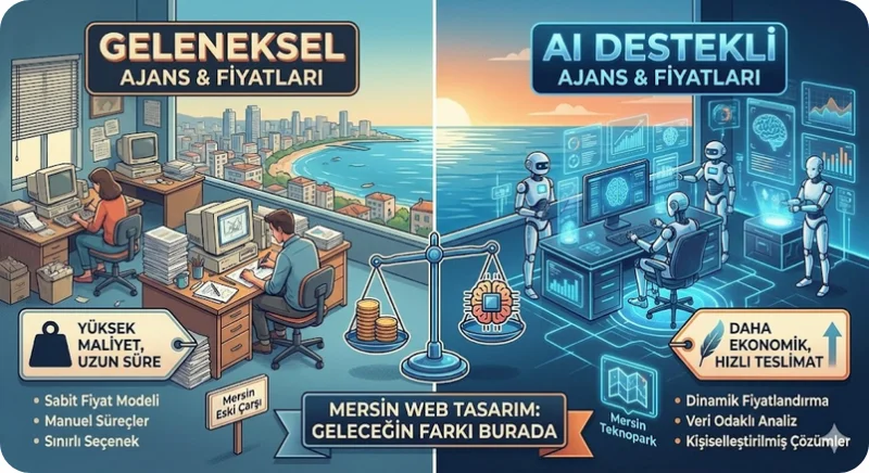 Mersin Web Tasarım Fiyatları (AI Destekli) ve Geleneksel Ajans Farkı